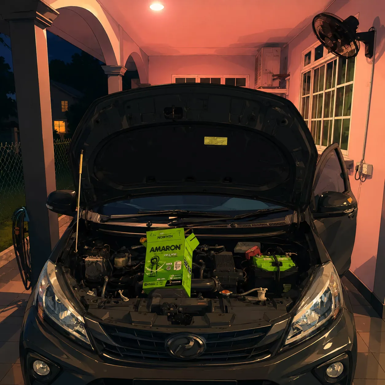 A TY Leo Battery job in progress in Kuching or Kota Samarahan